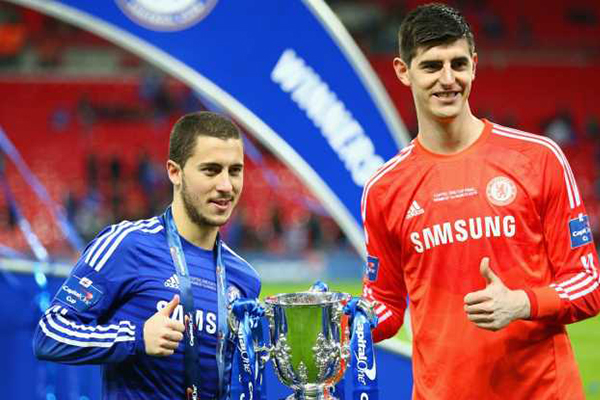 Chelsea Khawatirkan Masa Depan Eden Hazard dan Thibaut Courtois